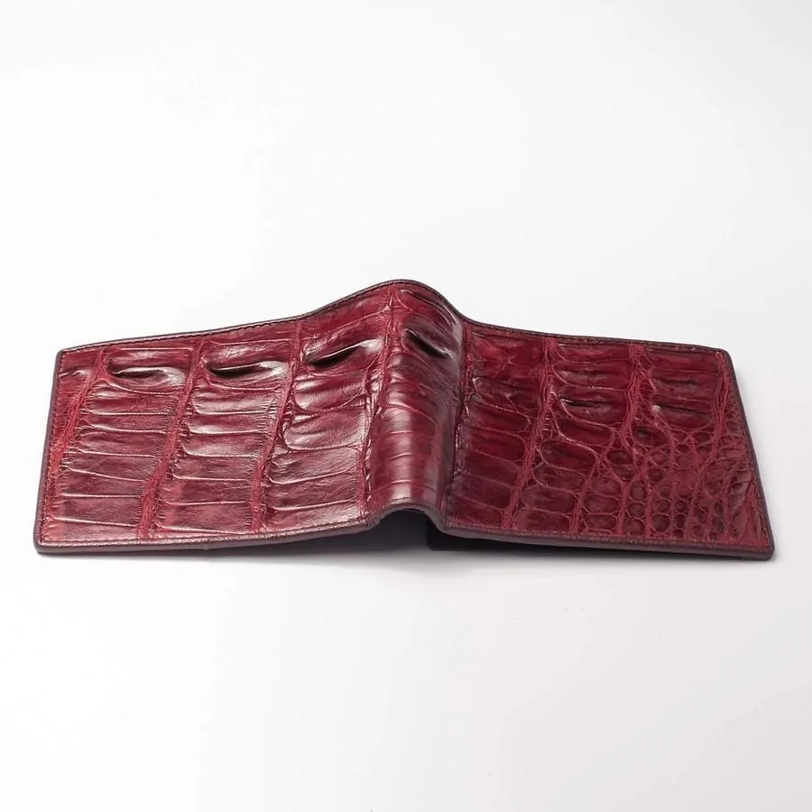 Dark Brown Backbone Crocodile Wallet