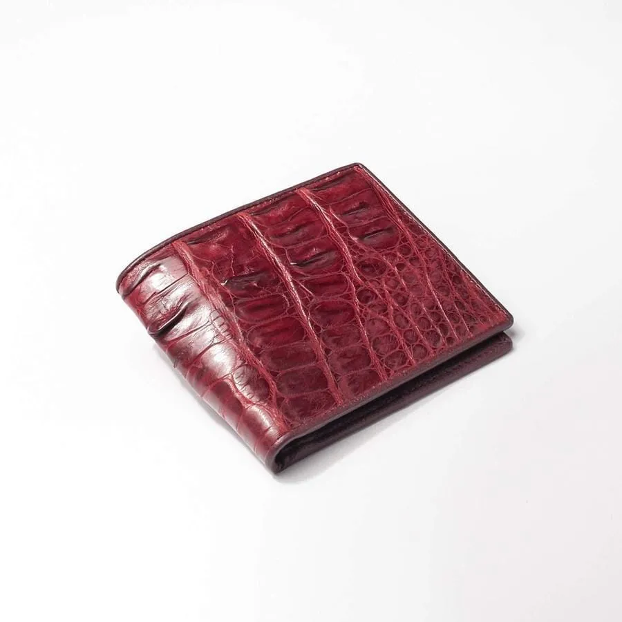 Dark Brown Backbone Crocodile Wallet