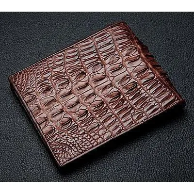 Dark Brown Big Tail Crocodile Wallet