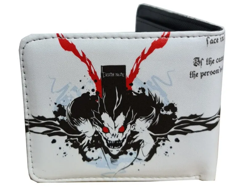 Death Note Anime Wallet - Light and Ryuk - Unisex - White / Premium  PVC Leather