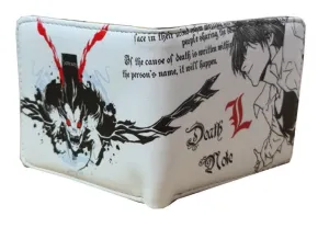 Death Note Anime Wallet - Light and Ryuk - Unisex - White / Premium  PVC Leather