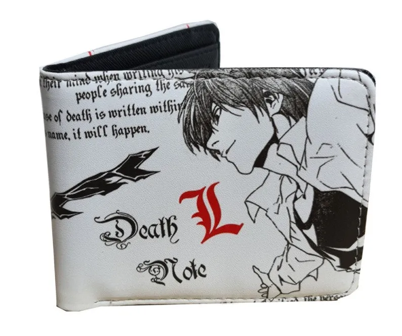 Death Note Anime Wallet - Light and Ryuk - Unisex - White / Premium  PVC Leather