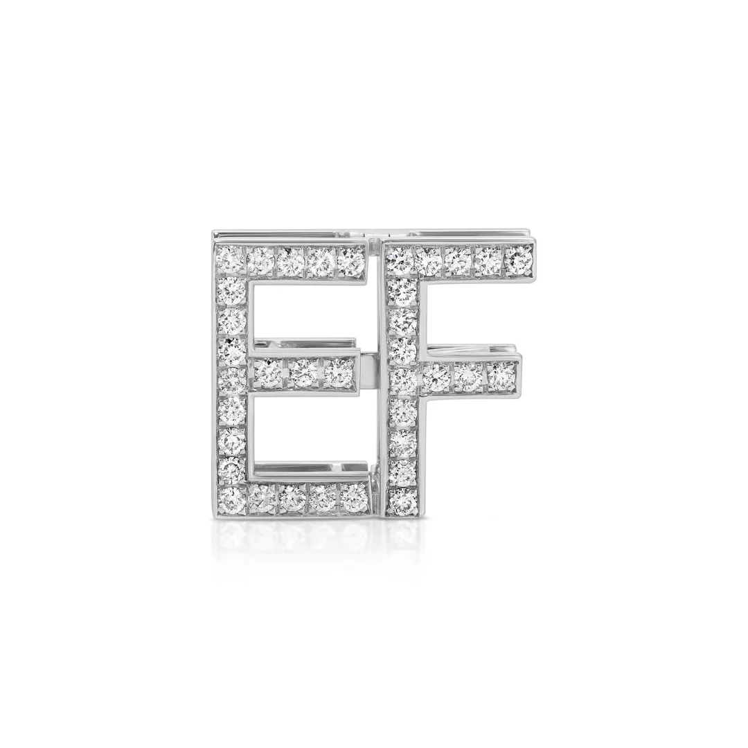 Diamond Initial Bag Charm