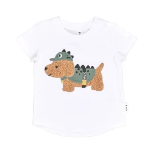 Dino Dog Tshirt White