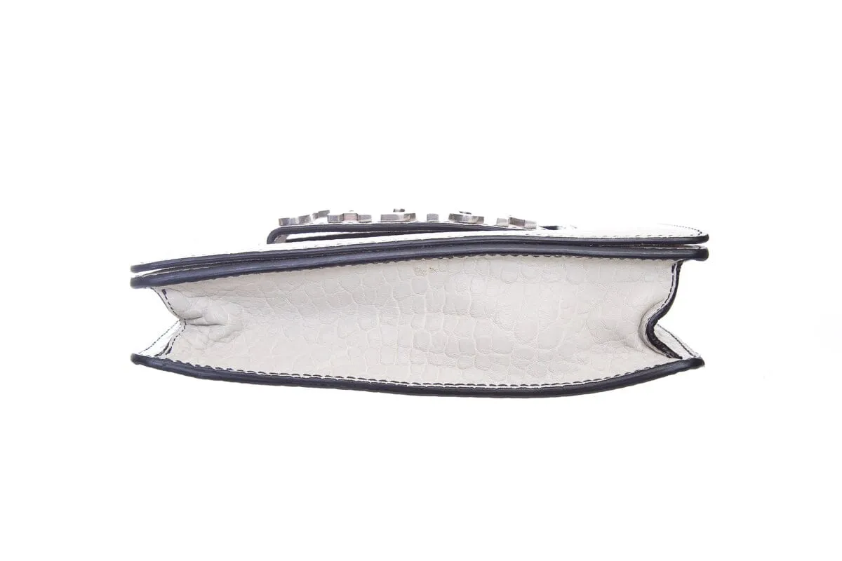 Dior White Calfskin Leather J'Adior Mosaic Handbag