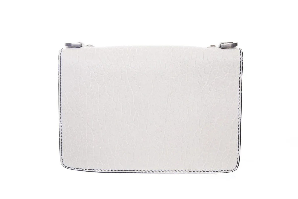Dior White Calfskin Leather J'Adior Mosaic Handbag