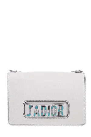 Dior White Calfskin Leather J'Adior Mosaic Handbag