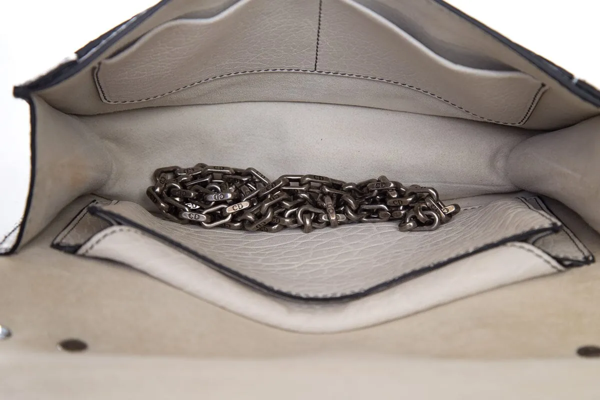 Dior White Calfskin Leather J'Adior Mosaic Handbag