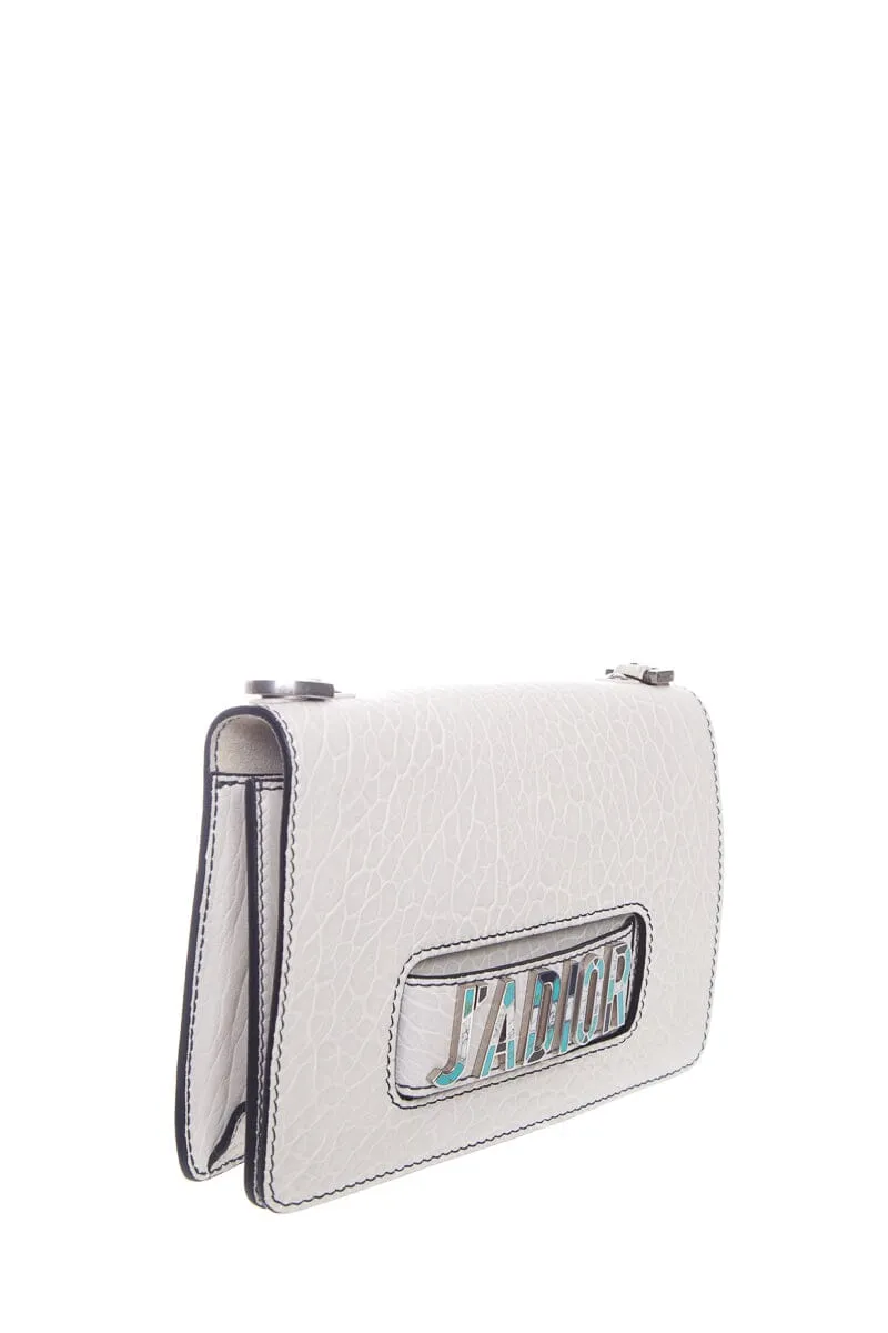 Dior White Calfskin Leather J'Adior Mosaic Handbag