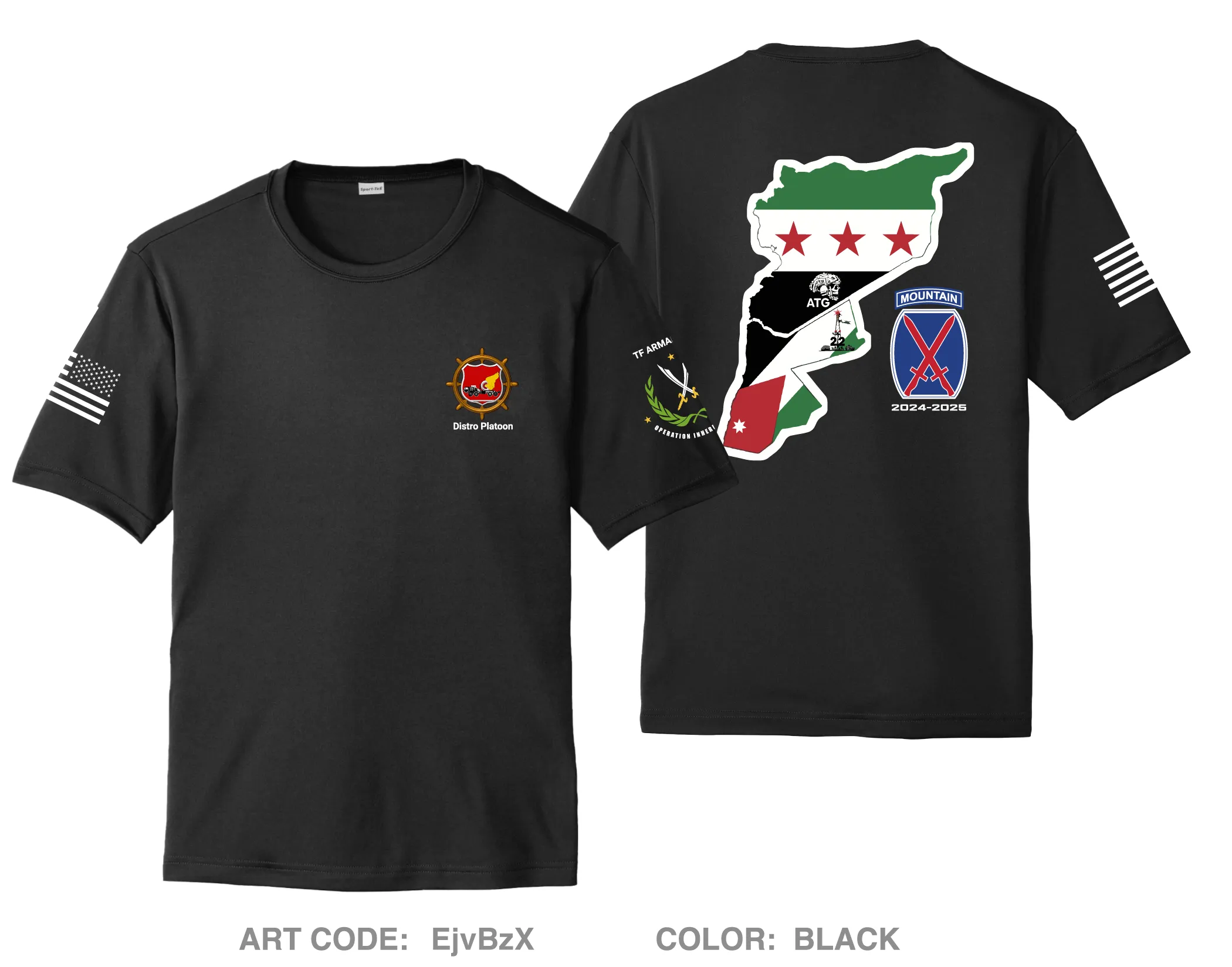 Distro platoon, 1-32 IN BN, 10 MTN DIV Hi-Tech Performance Unisex SS Tee - EjvBzX