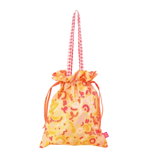 Drawstring tote bag - Cheddar ribbons