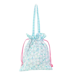 Drawstring tote bag - Daisy mints