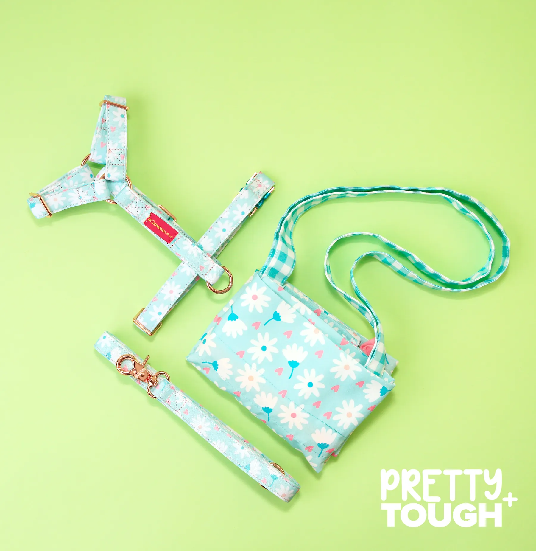 Drawstring tote bag - Daisy mints