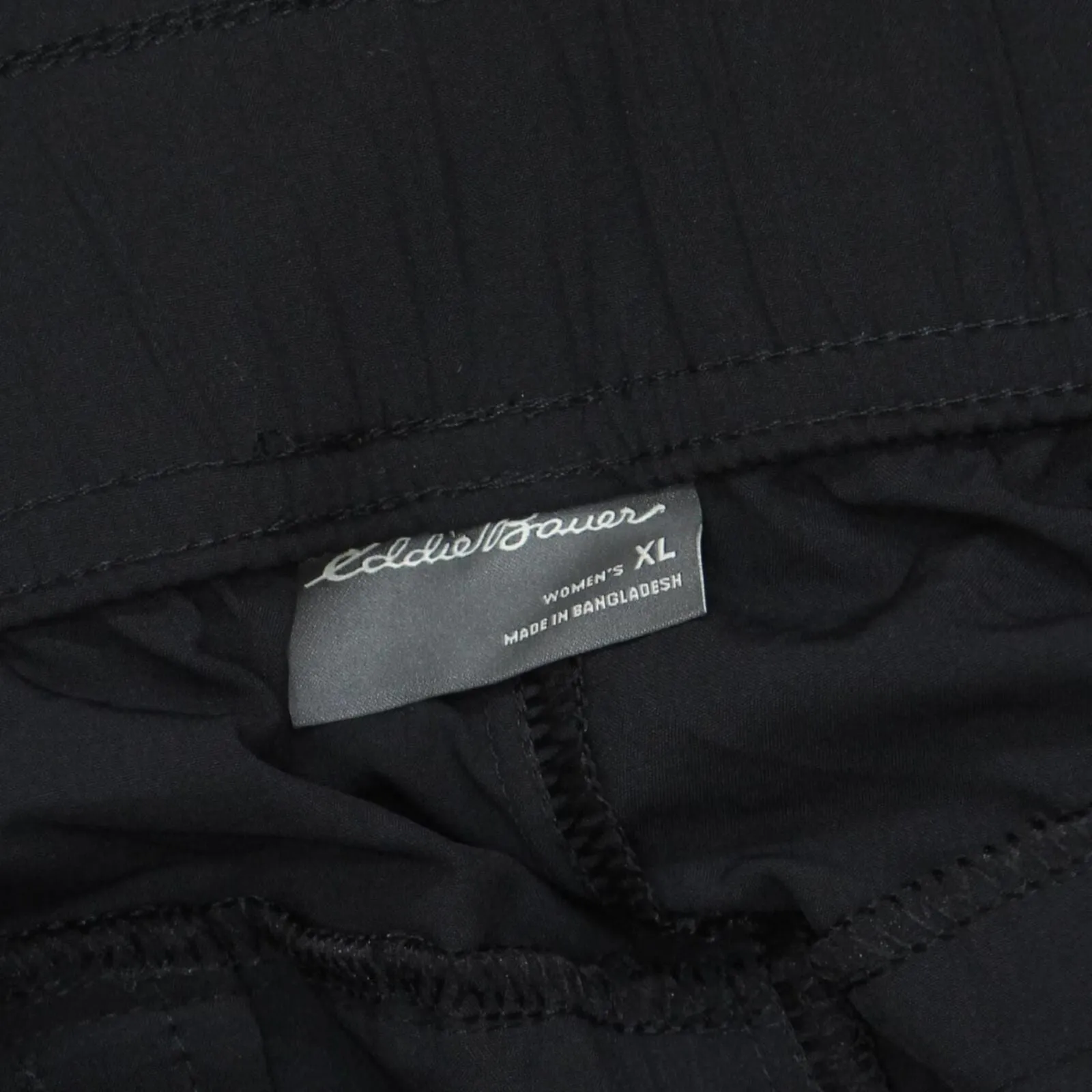 Eddie Bauer Travel Pants  Lightweight Elastic Waistband Ankle Pants Black XL