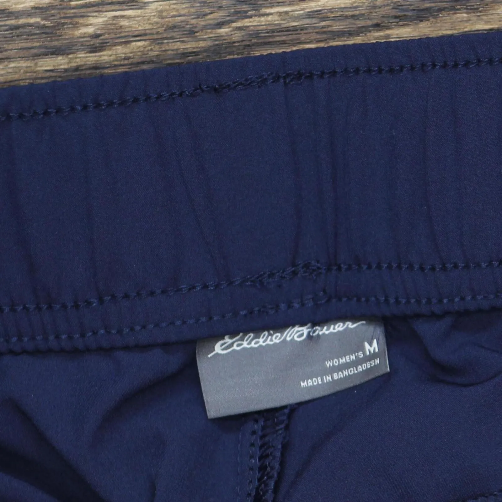 Eddie Bauer Travel Pants Women Lightweight Elastic Waistband Ankle Pants Blue M