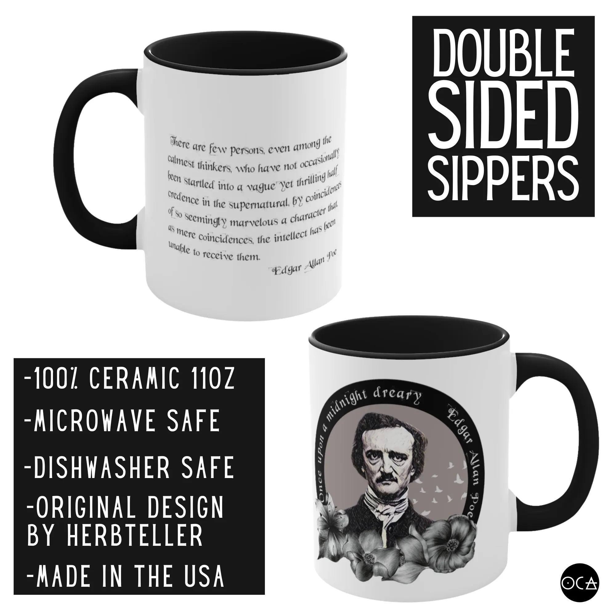 Edgar Allan Poe Mug (Doublesided)