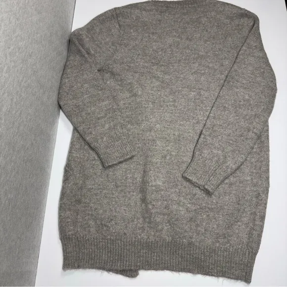 Eileen Fisher Baby Alpaca Wool Cashmere Blend Cardigan Size XS Roomy Grey