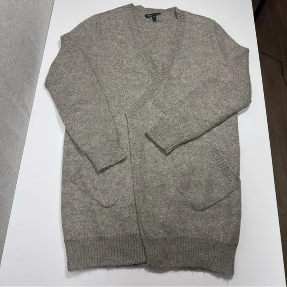 Eileen Fisher Baby Alpaca Wool Cashmere Blend Cardigan Size XS Roomy Grey