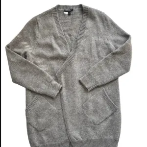 Eileen Fisher Baby Alpaca Wool Cashmere Blend Cardigan Size XS Roomy Grey