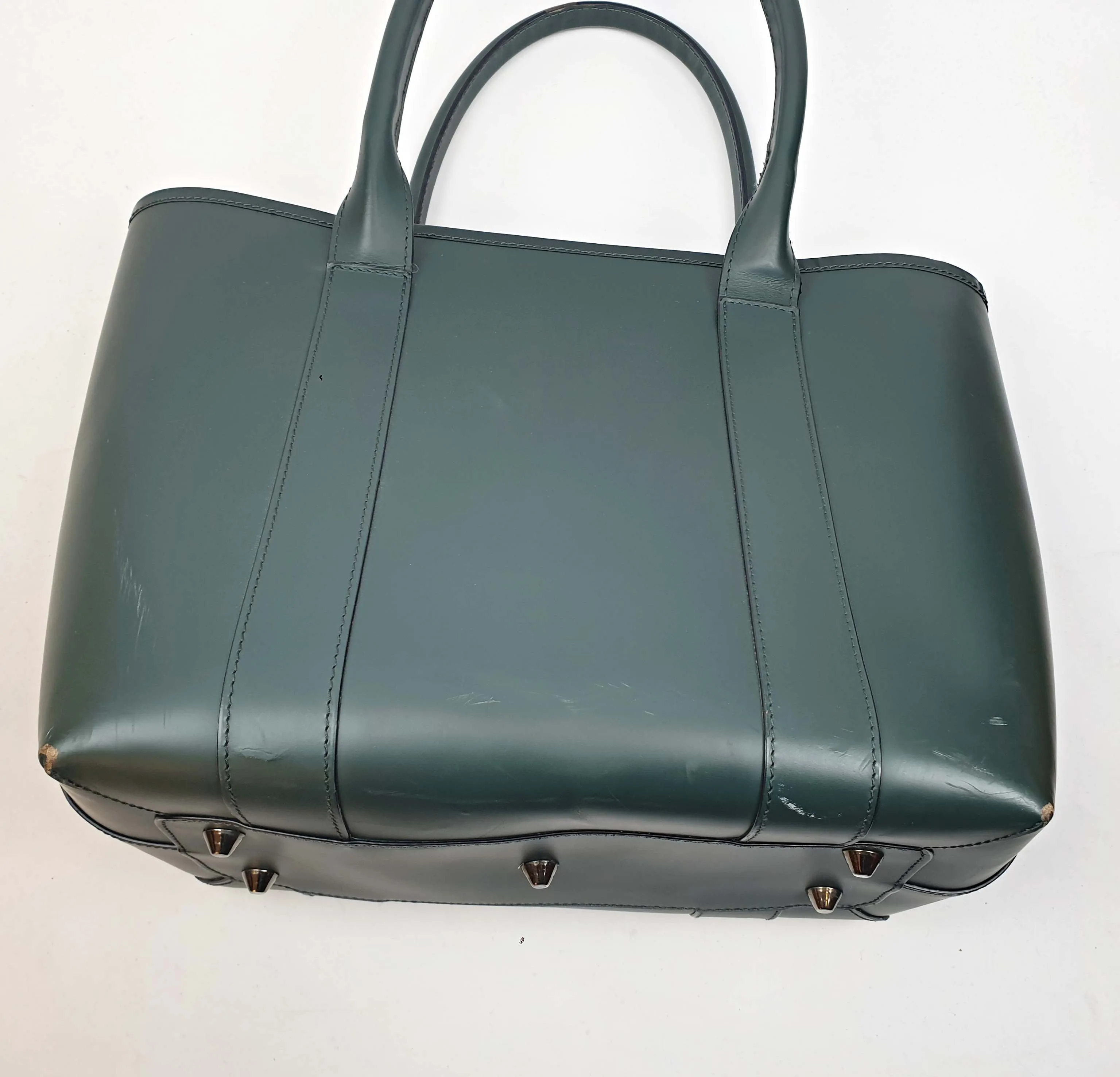 Elk large green leather shoulder bag