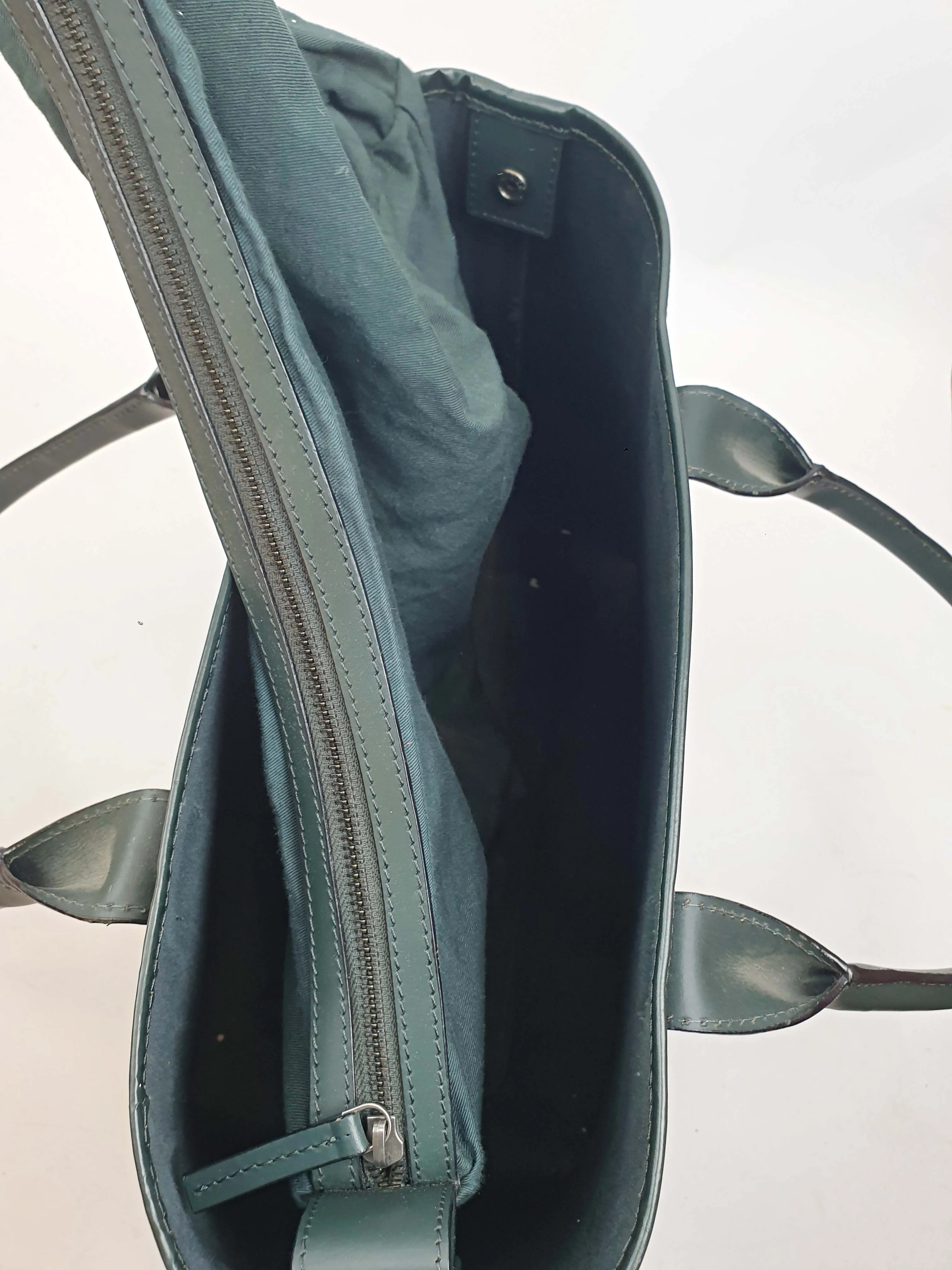 Elk large green leather shoulder bag