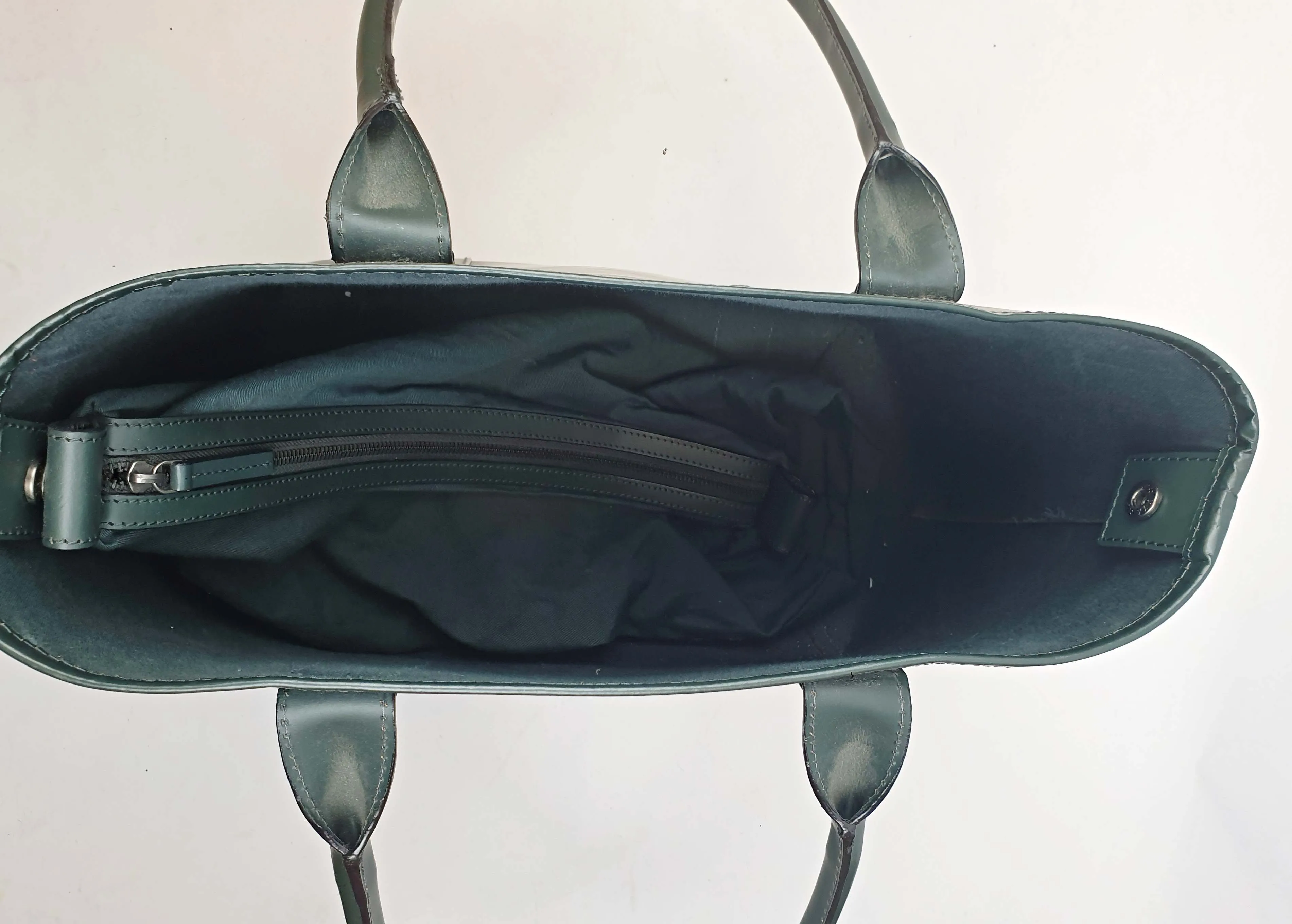 Elk large green leather shoulder bag