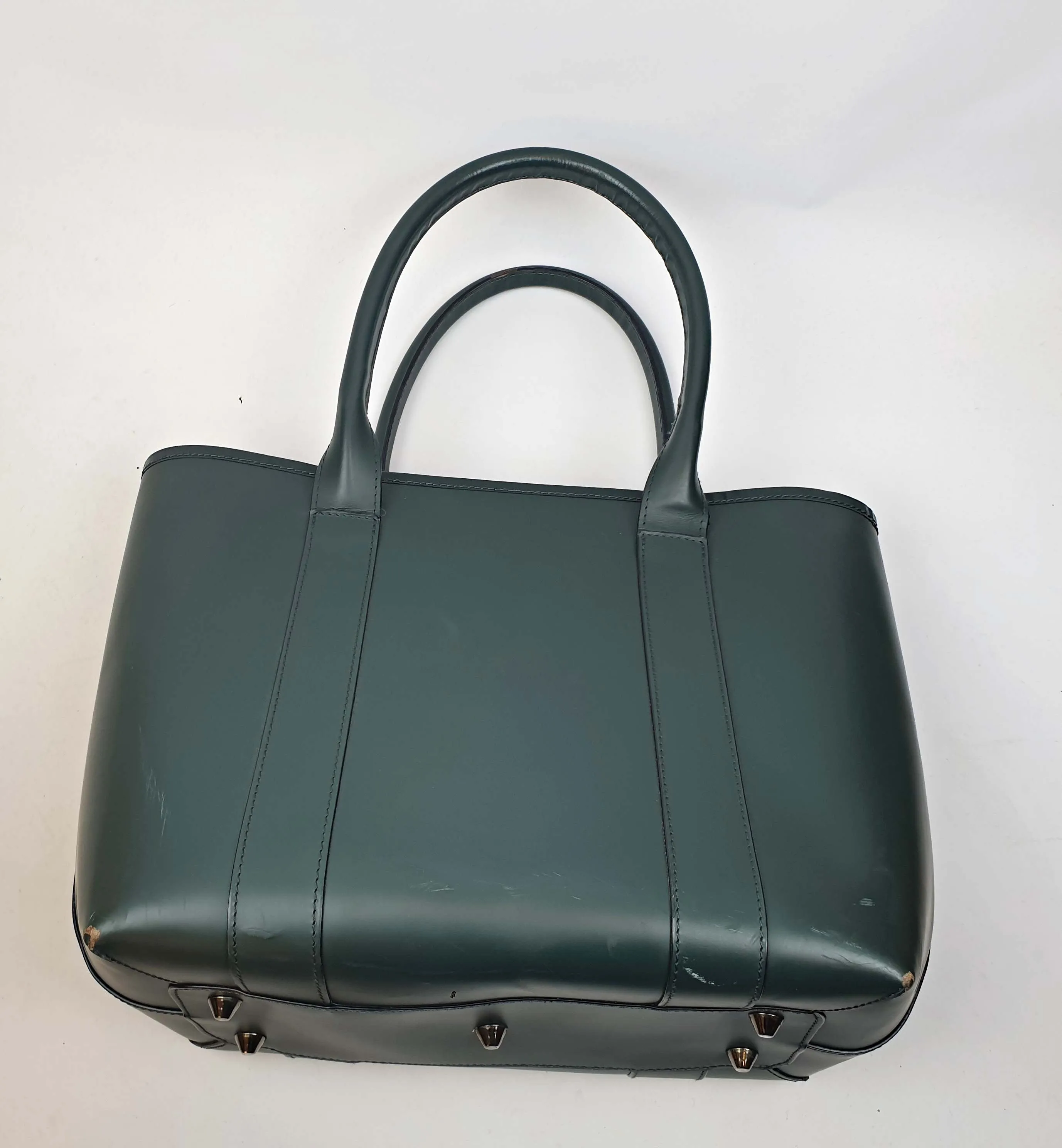 Elk large green leather shoulder bag