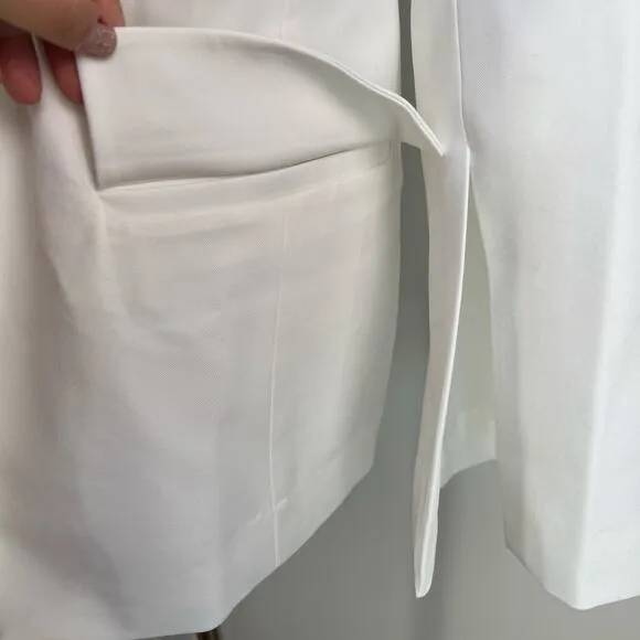 Eloquii White Split Sleeve Blazer