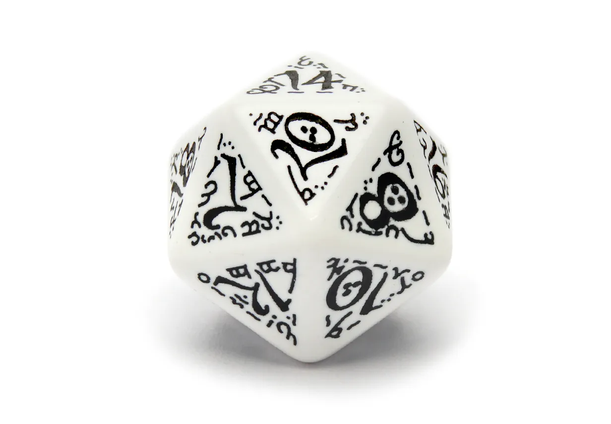 Elvish Dice - White & Black