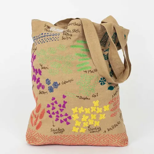 Embroidery Bag Beige