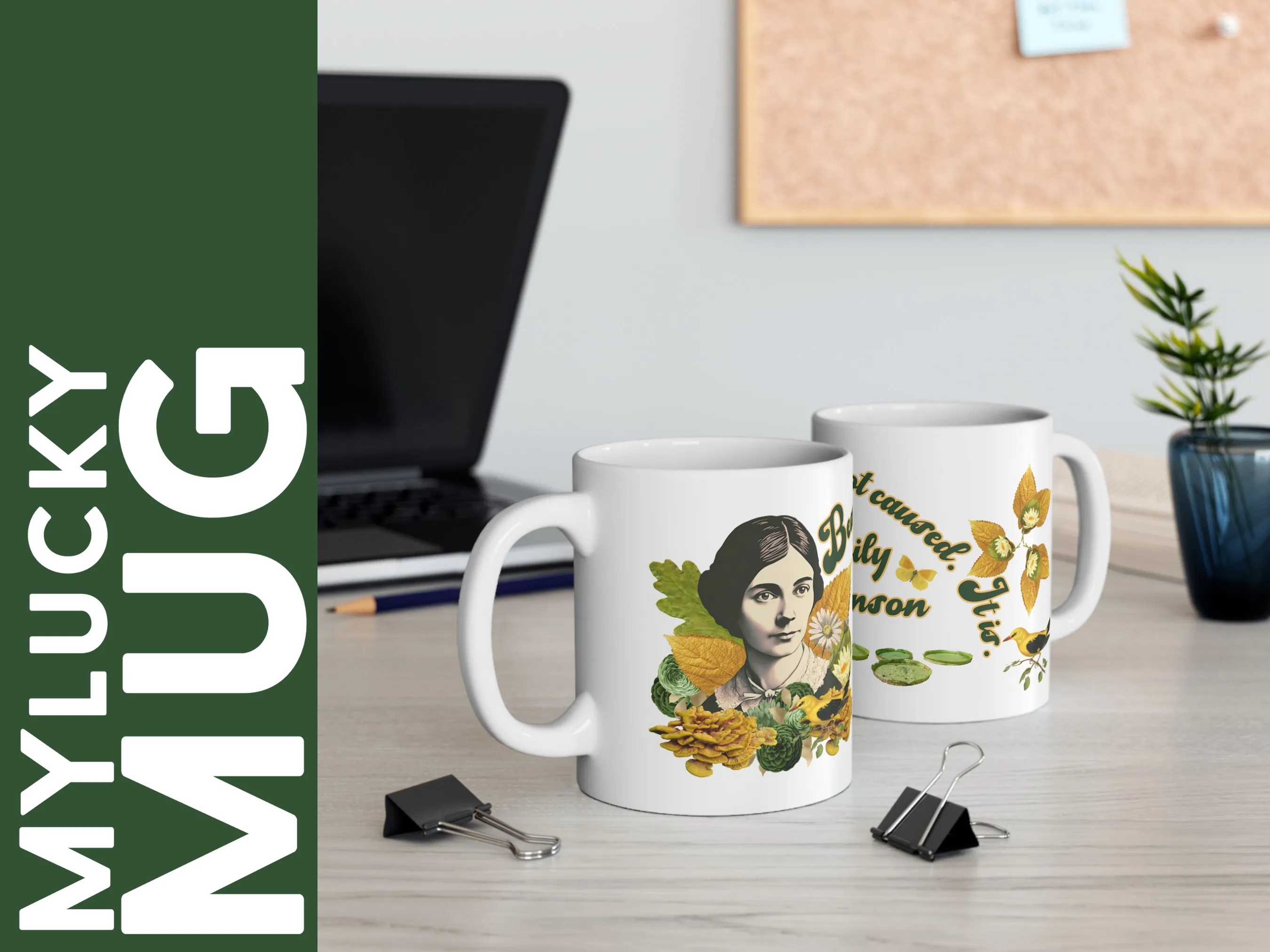Emily Dickinson Mug (Doublesided) Herbteller Lucky Mugs