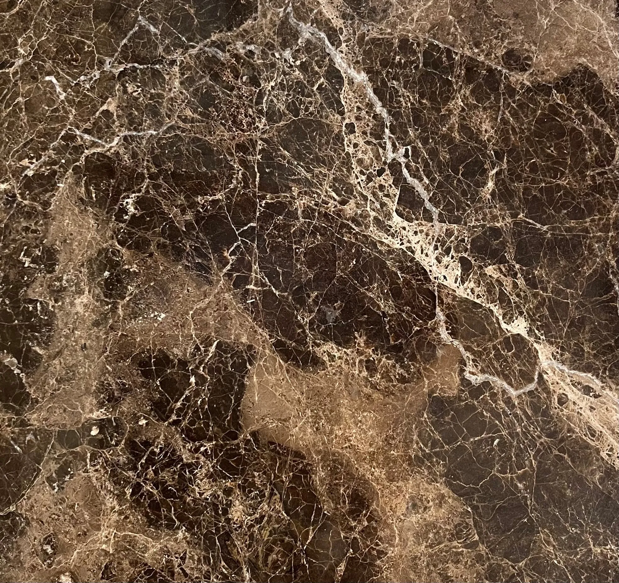 Emperador Dark Spanish Marble 12 X 12 Subway Field Tile, Polished