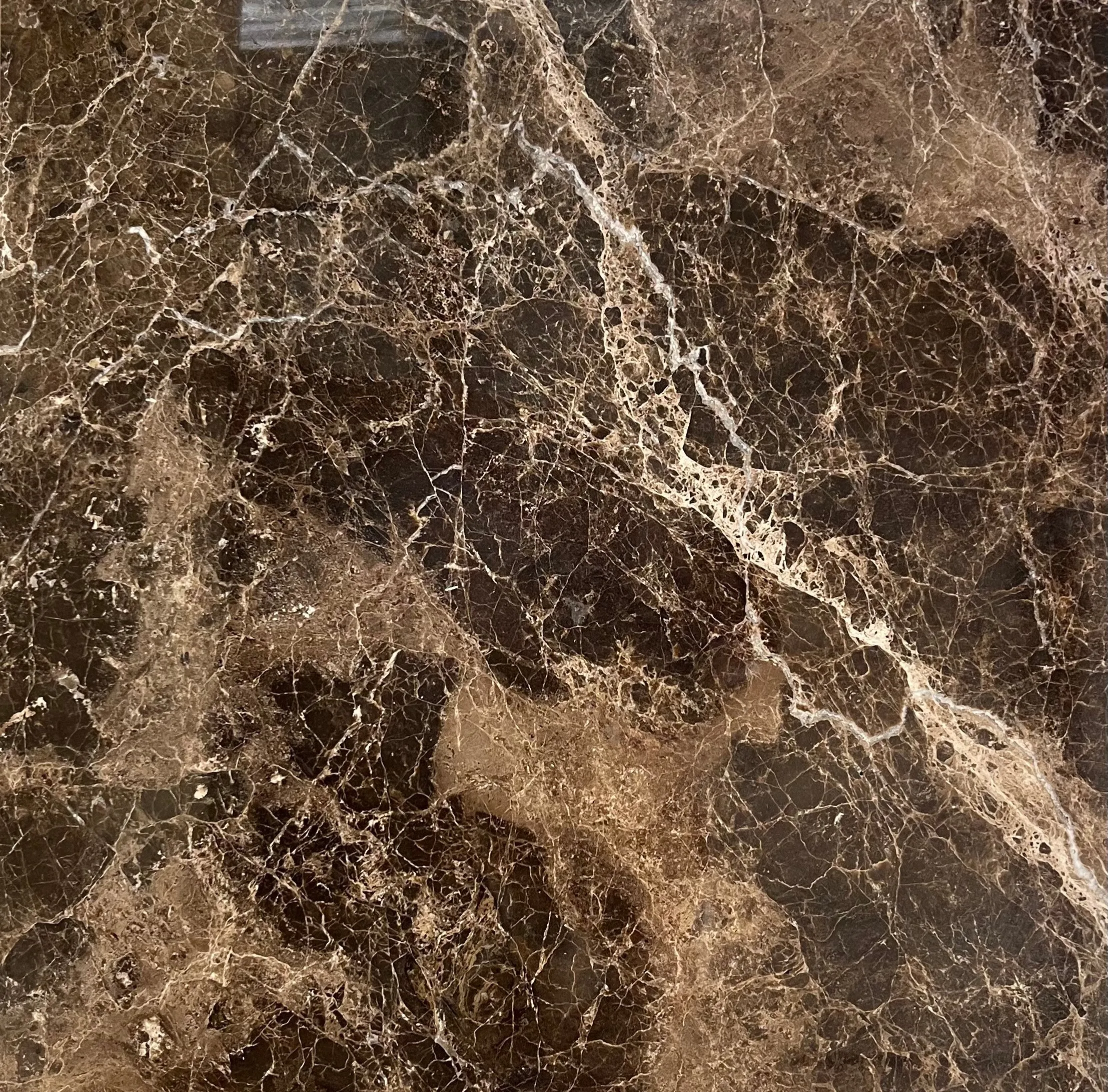 Emperador Dark Spanish Marble 12 X 12 Subway Field Tile, Polished