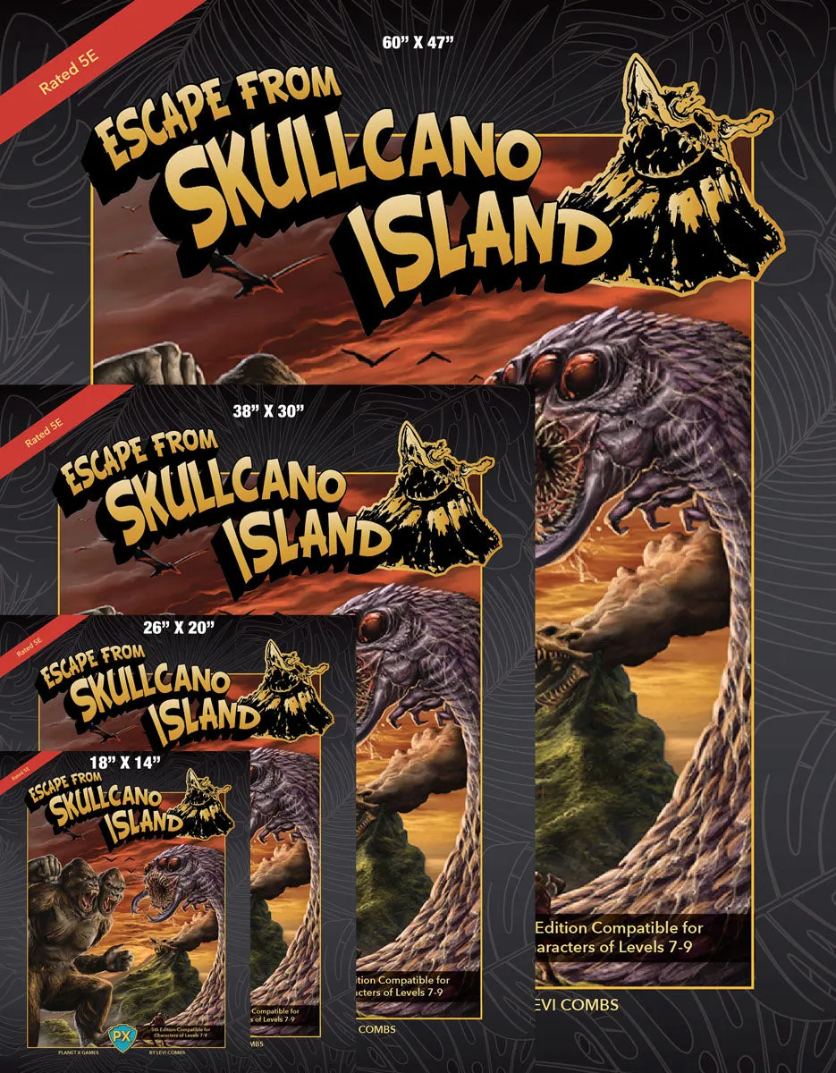 Escape from Skullcano Island Gallery Canvas Art Print
