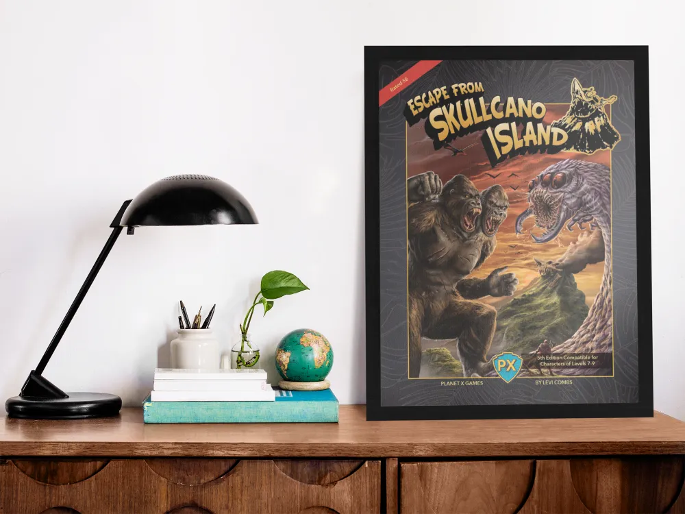 Escape from Skullcano Island Gallery Canvas Art Print
