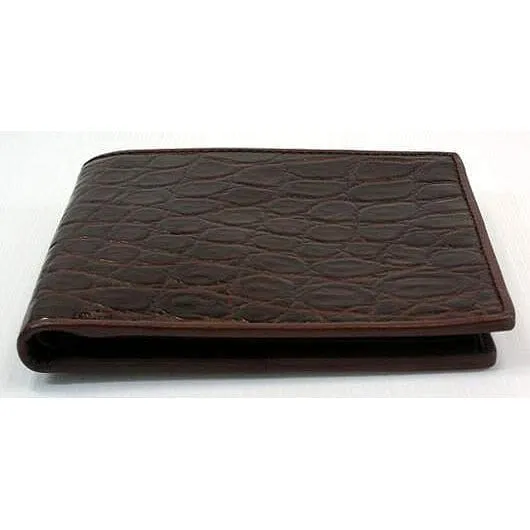 Espresso Brown Stomach Crocodile Wallet