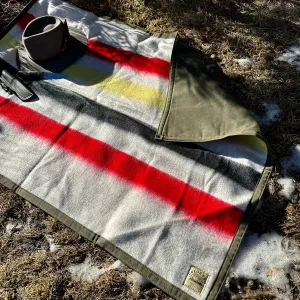 Extra Large Heavy Duty Waxed Canvas and Alpaca Wool Lined Bushcraft Ground Cloth