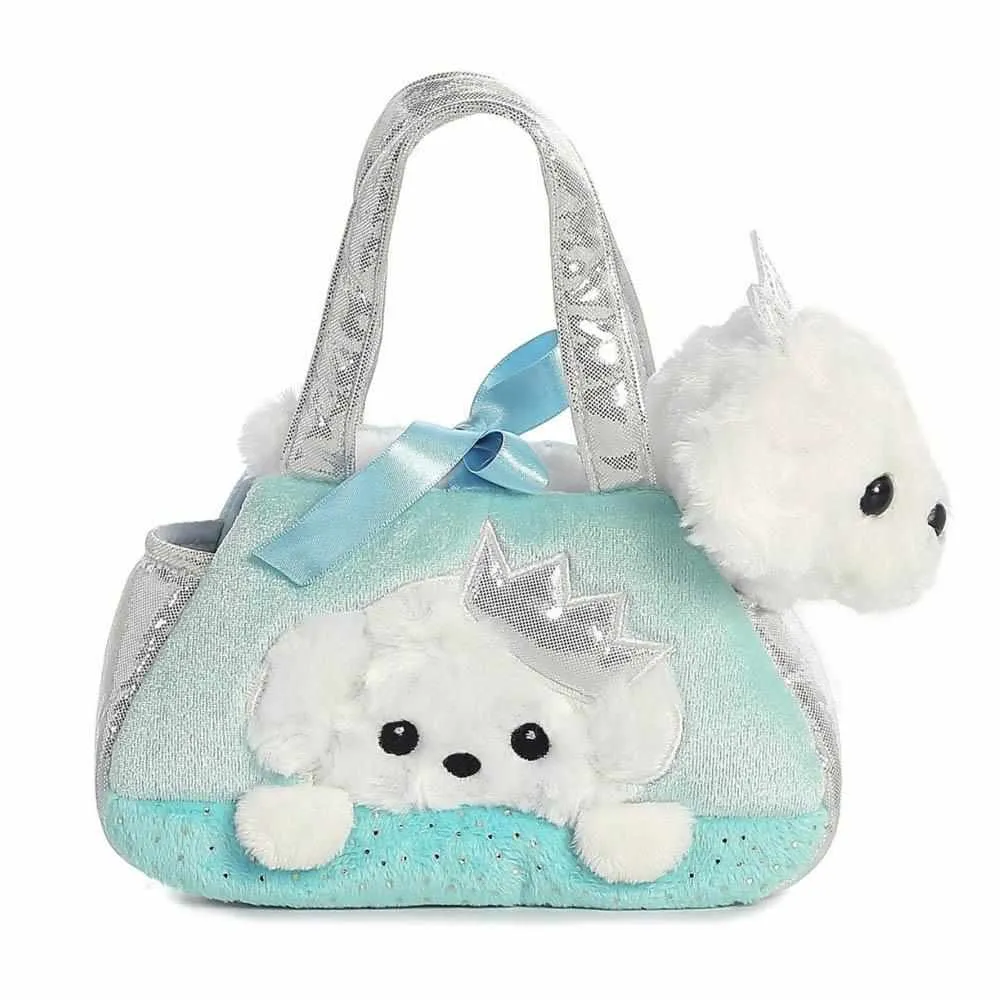Fancy Pal Princess Poodle in Aqua Bag