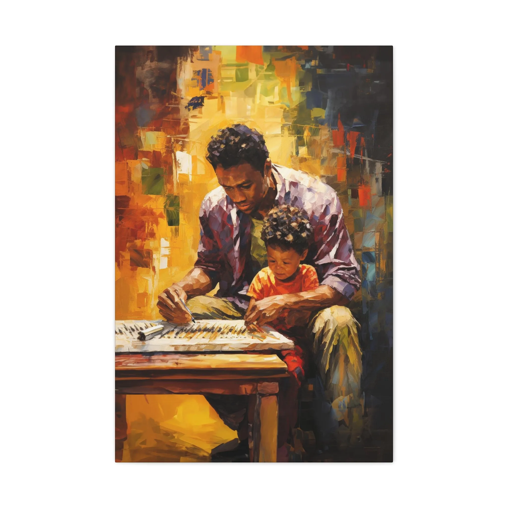 Father and Son: Strokes of Love | Canvas