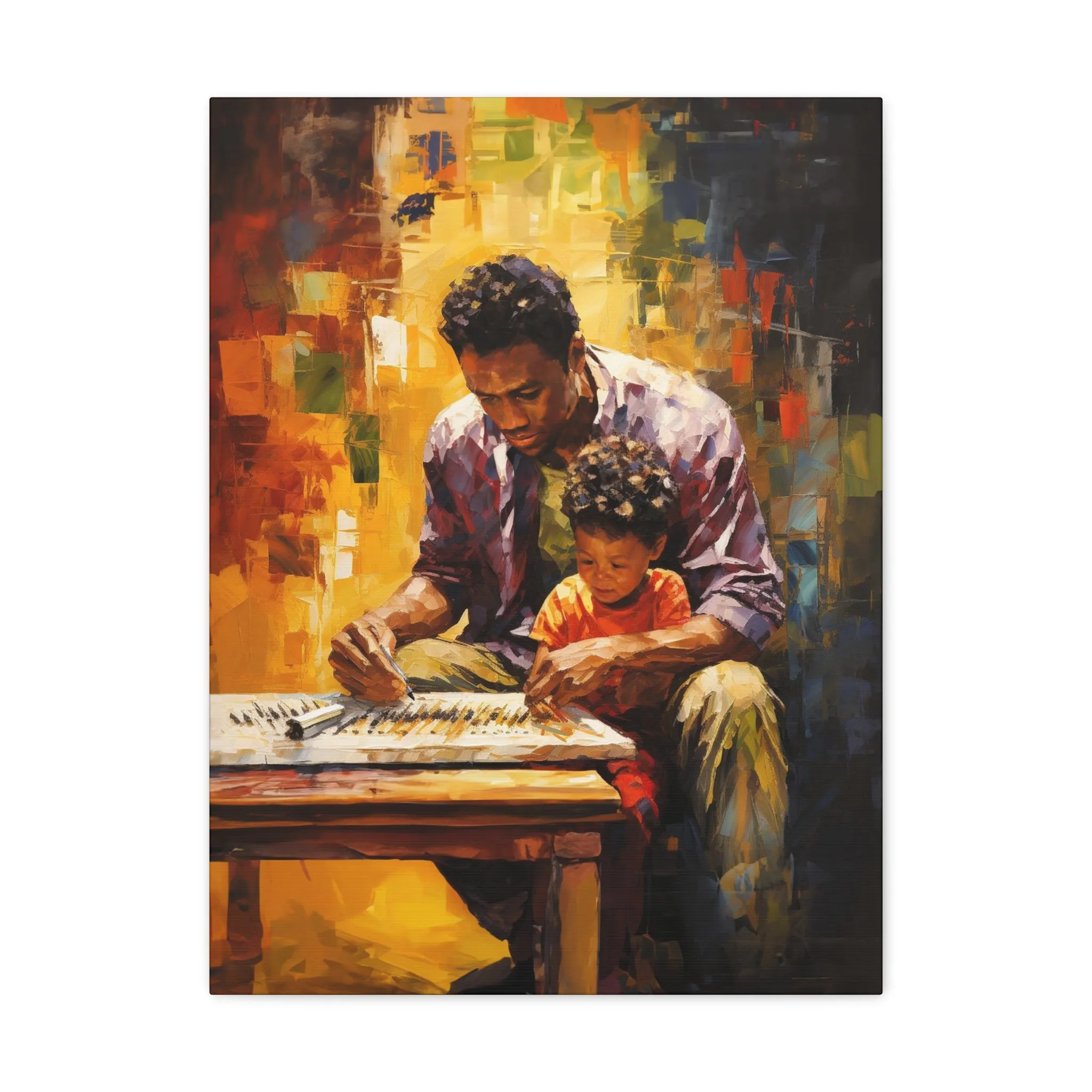 Father and Son: Strokes of Love | Canvas