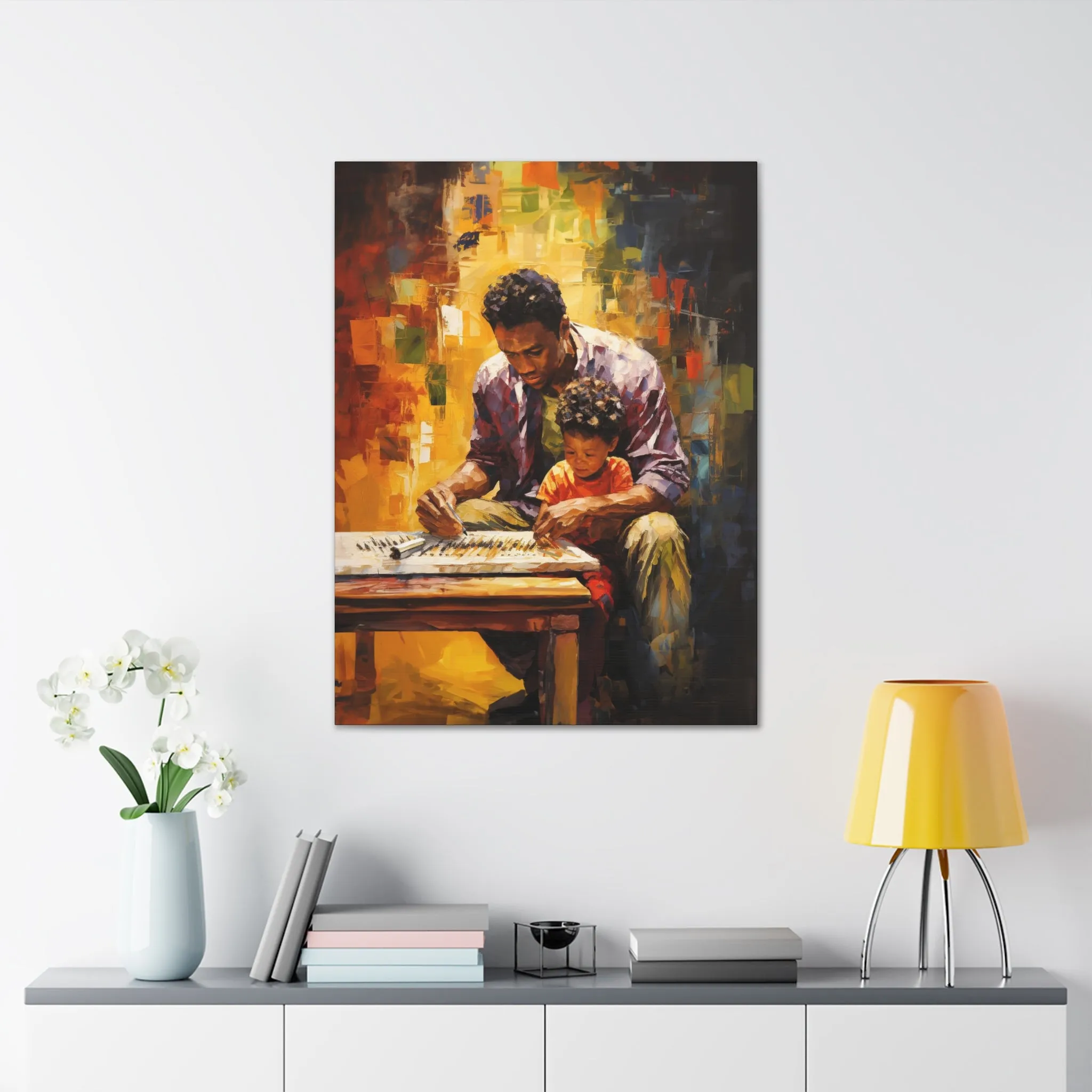 Father and Son: Strokes of Love | Canvas