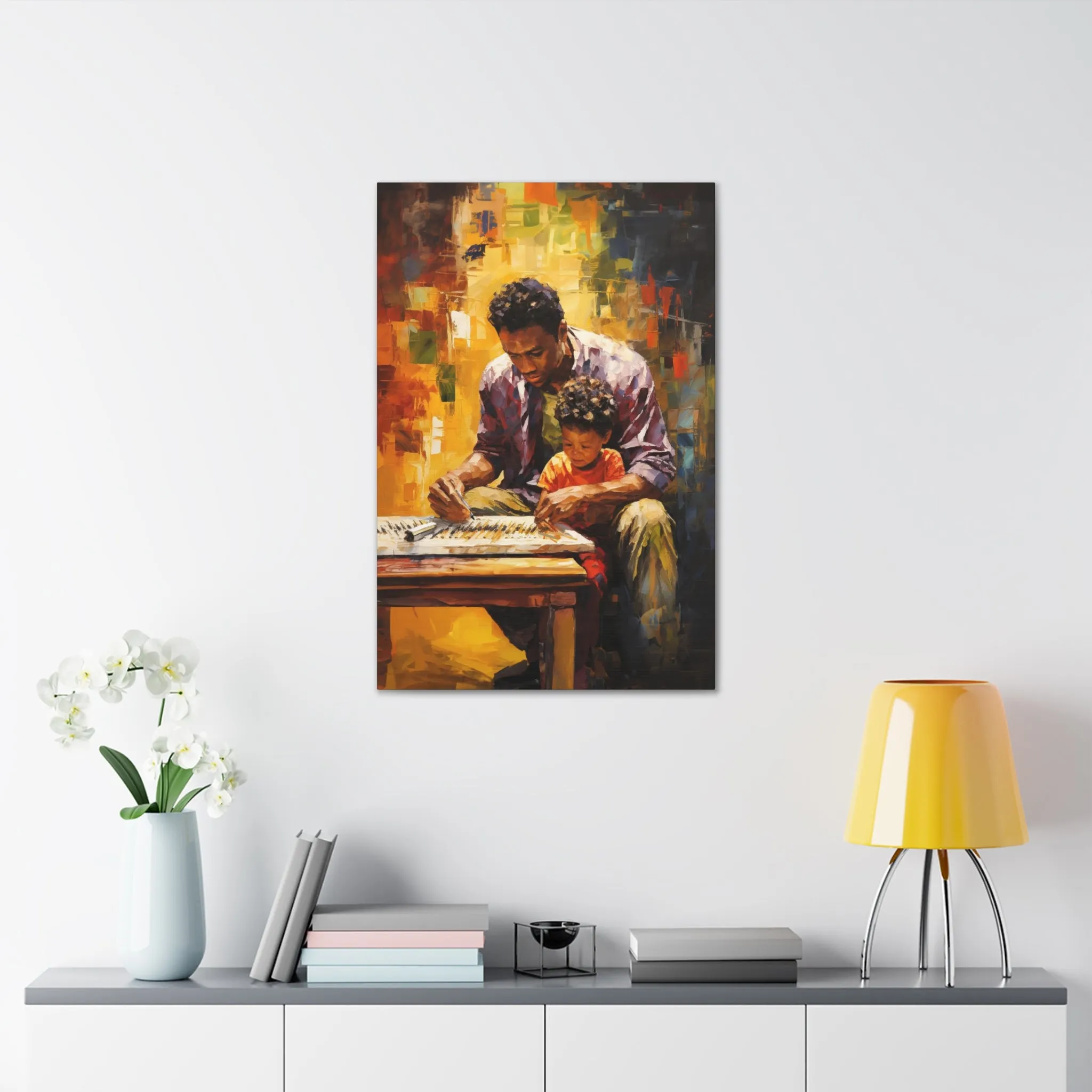 Father and Son: Strokes of Love | Canvas
