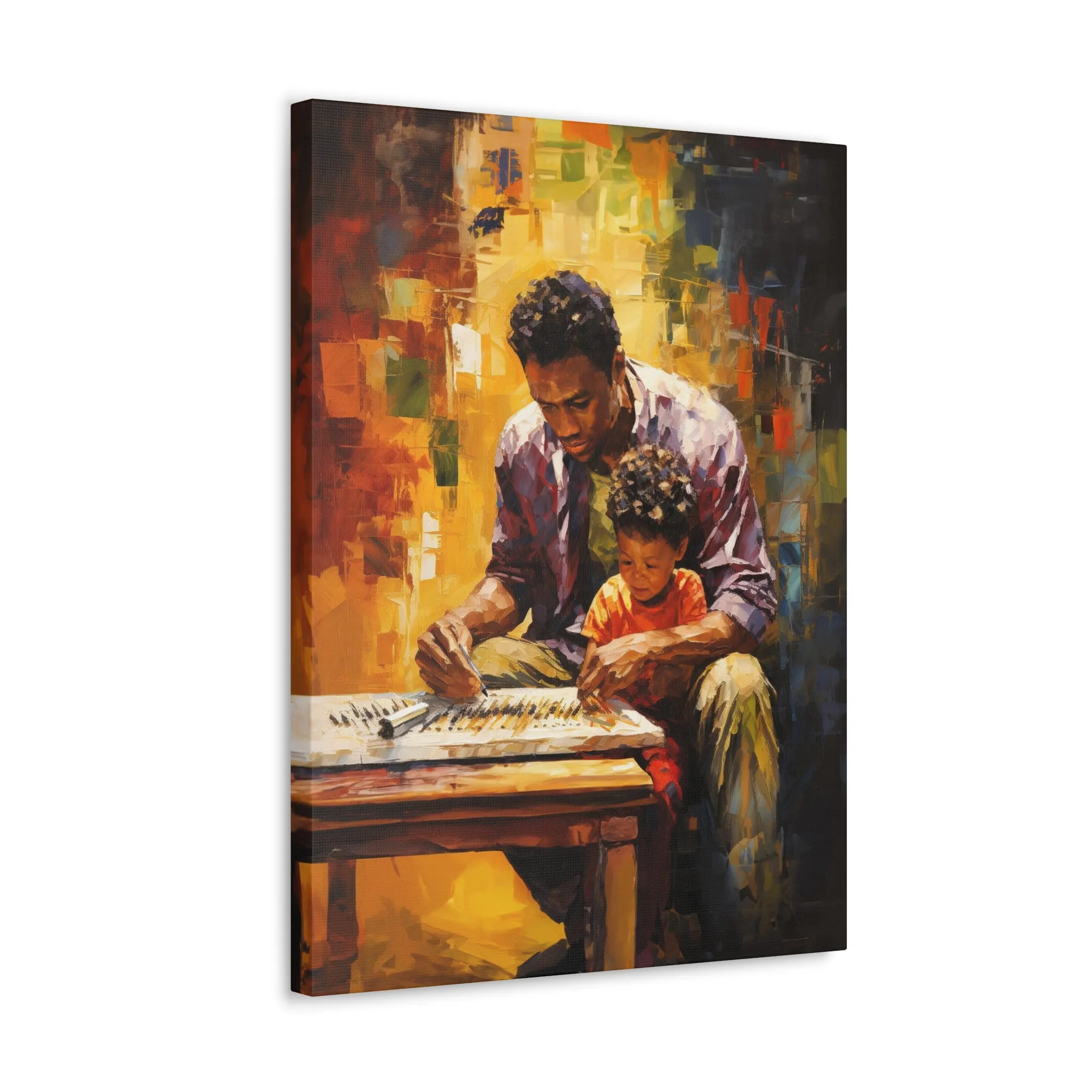 Father and Son: Strokes of Love | Canvas