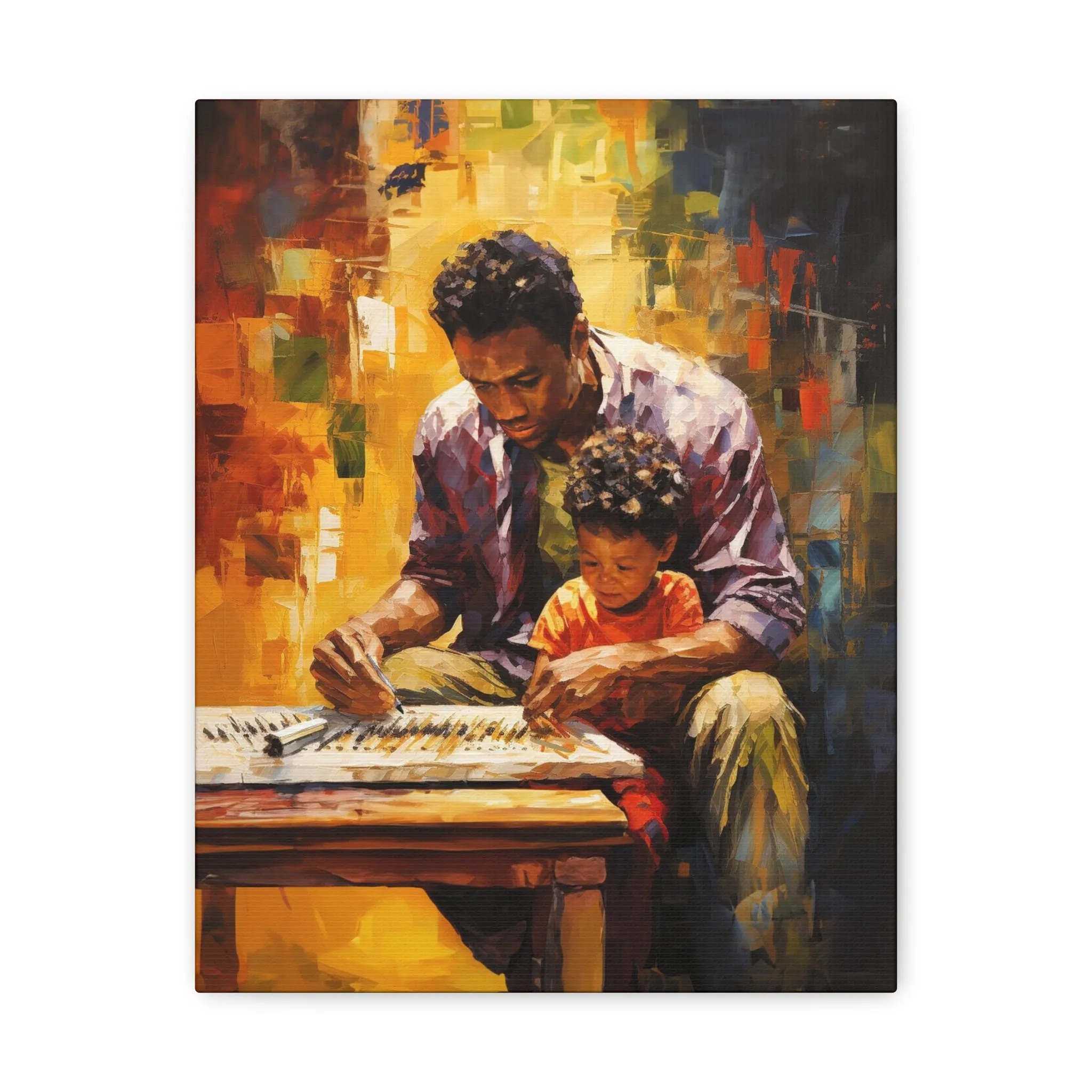 Father and Son: Strokes of Love | Canvas