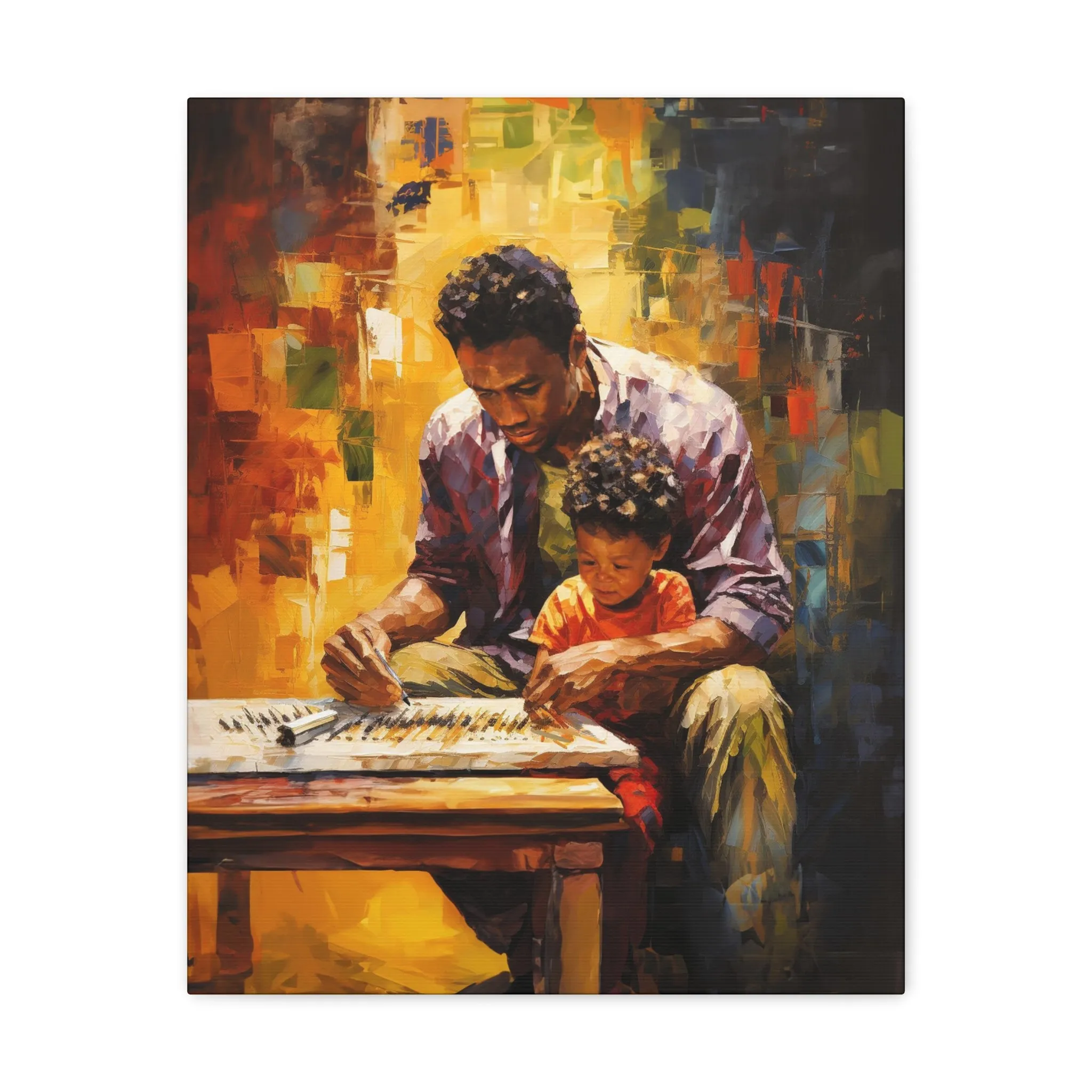Father and Son: Strokes of Love | Canvas