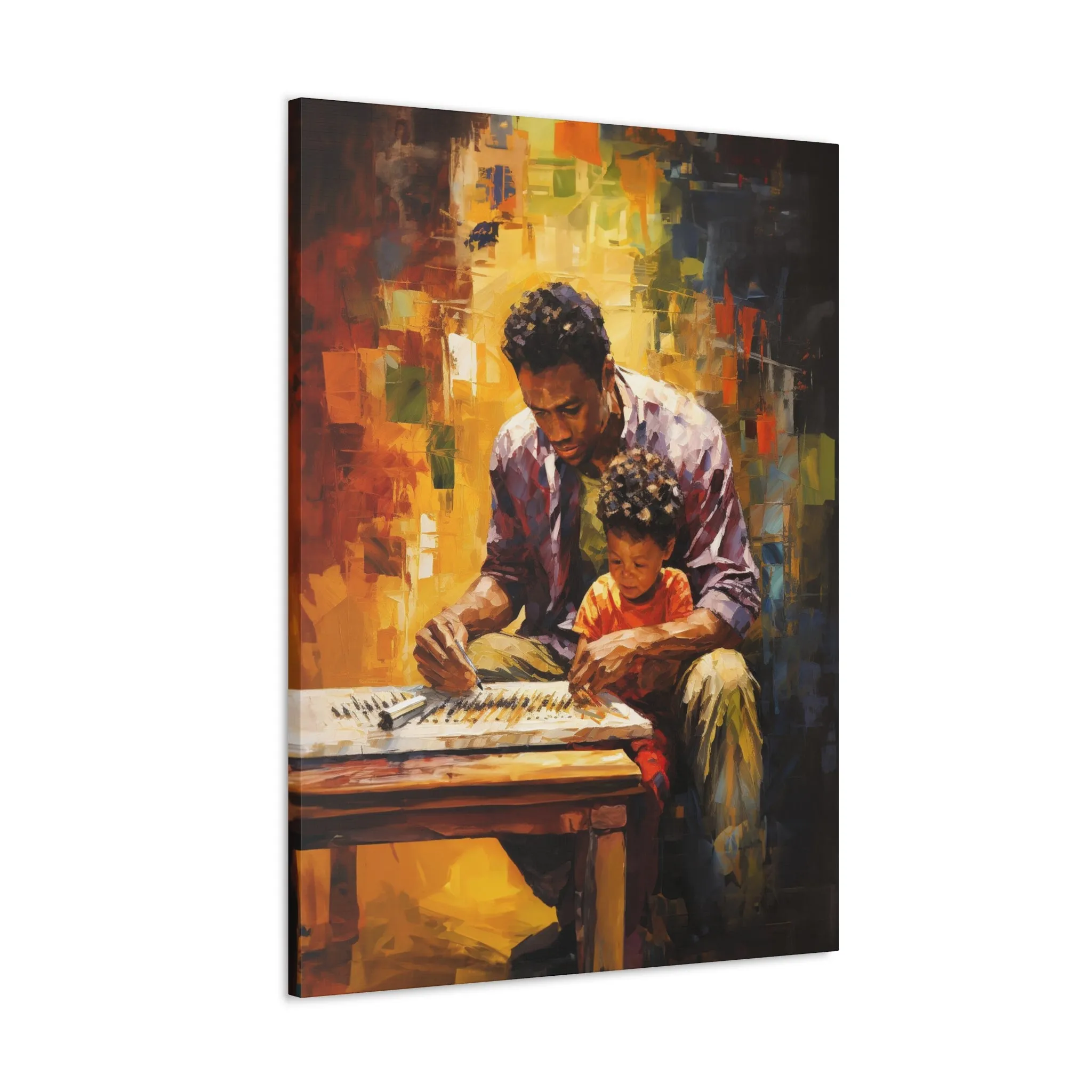 Father and Son: Strokes of Love | Canvas