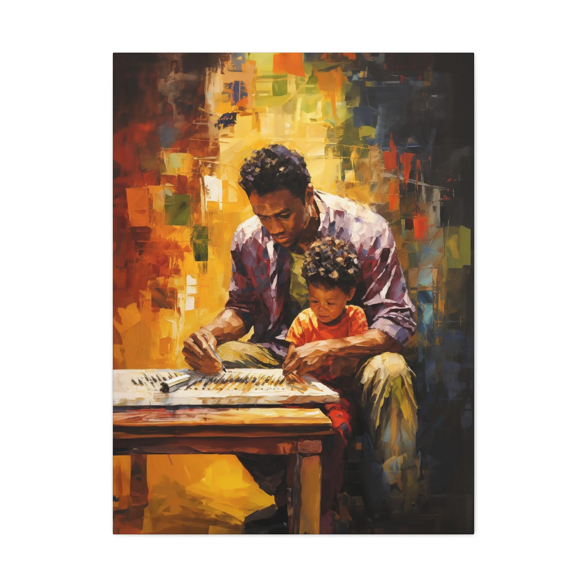 Father and Son: Strokes of Love | Canvas