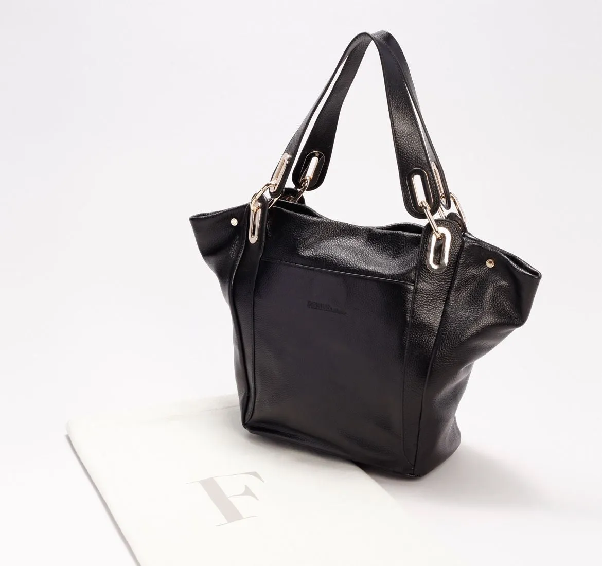 Ferre Milano Leather Belfagor Handbag