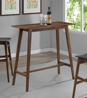 Finnick Rectangular 47-inch Pub Height Bar Table Walnut