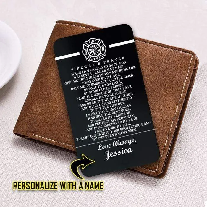 Fireman's Prayer (CUSTOM) Premium Wallet Card